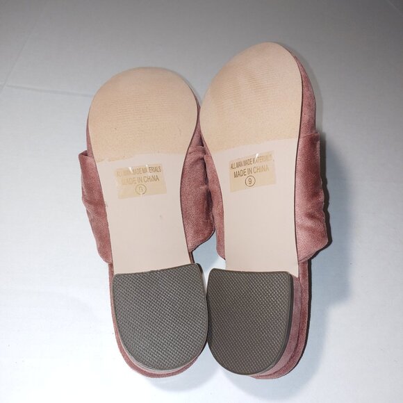 _Chase + Chloe Bow Mules Size 9 Blush Pink - Picture 7 of 10